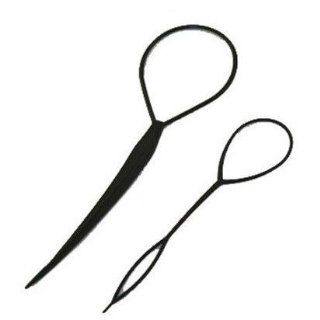 HuaYang New 2pcs Magic Topsy Tail Hair Braid Ponytail Styling Maker Clip Tool (Random Color)  Ponytail Holders  Beauty
