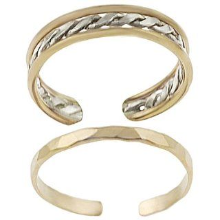 Goldfill Two piece Toe Ring Set Jewelry
