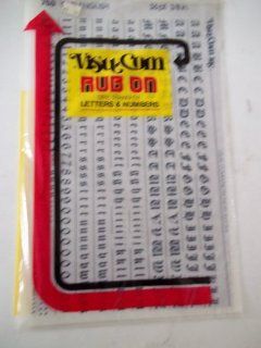 Visu Com, 750, Rub On, Dry Transfer, Letters & Numbers, 3/8", Old English, Made in USA