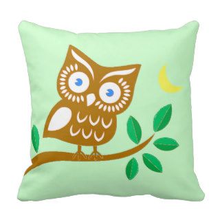 Cute Owl Throw Pillow