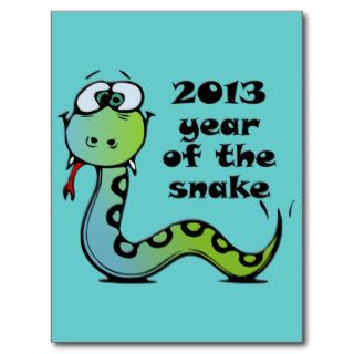 cartoon snake post card