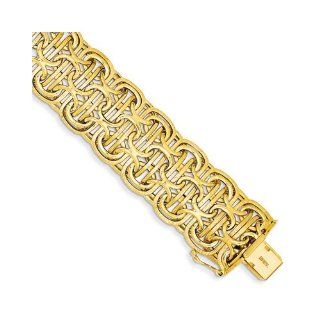 Woven Link Bracelet in 14K Yellow Gold Jewelry
