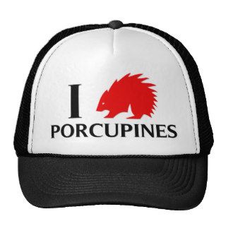 I Love Porcupines Trucker Hats