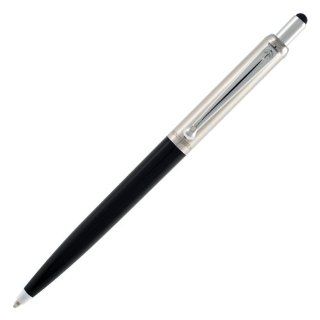 Monteverde Jump Ballpoint Pen w/ Top Stylus for iPad, iPhone, iPod Touch, & Other Touch Screens   Solid Black 