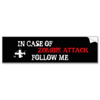 Zombie Attack Bumper Sticker