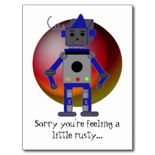 Robot Get Well Postcards