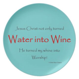 water into wine plate