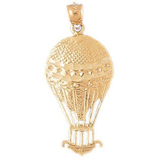 CleverEve's 14K Gold Pendant Hot Air Balloons, Skydiving 2.6   Gram(s) Jewelry