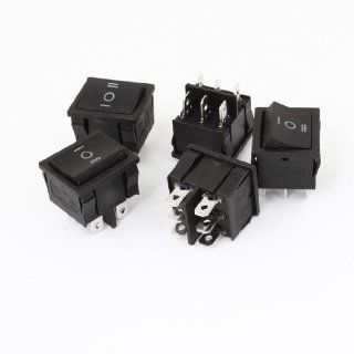 5pcs 6 Pins 3 Positions ON OFF ON Rocker Switch AC 6A/250V 10A/125V for Car Automotive