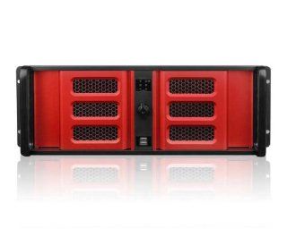 iStarUSA D 400L 7SE 4U High Performance Rackmount Chassis   Red (Power Supply Not Included) Computers & Accessories