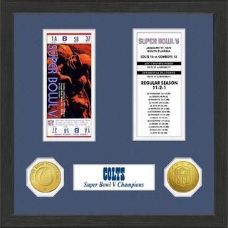 Baltimore Colts NFL SB Ticket/Game Coin Frame Football