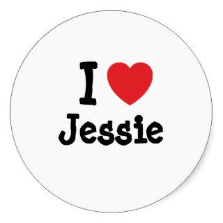 I love Jessie heart custom personalized Sticker