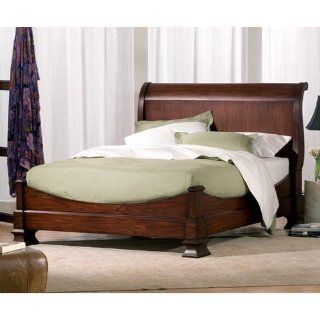 Hamilton Sleigh Bed  Tiger Mahogany Open By Charles P. Rogers   King Bed Open Footboard Furniture & Decor