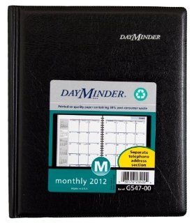 DayMinder Recycled Monthly Planner, 6 x 9 Inches, Black, 2012 (G547 00)  Appointment Books And Planners 