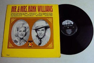 HANK WILLIAMS   mr. & mrs. hank williams METRO 547 (LP vinyl record) Music