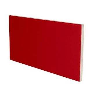 U.S. Ceramic Tile Color Collection 3 in. x 6 in. Bright Red Pepper Ceramic Wall Tile with a 3 in. Surface Bullnose DISCONTINUED U739 S4639