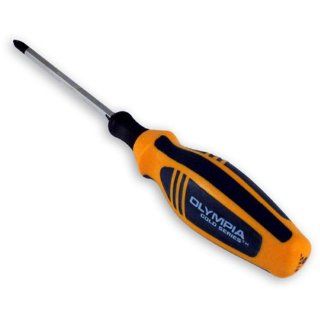 Olympia Tools 22 563 Number 1 by 3 Inch Olympia Gold Series Electrician Screwdriver, Phillips   Phillips Head Screwdrivers  