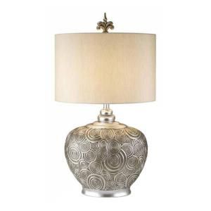 OK LIGHTING 29 in. Antique Brass Milleripple Collection Table Lamp OK 4227T