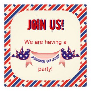 Fourth 4th Of July Party Invitations