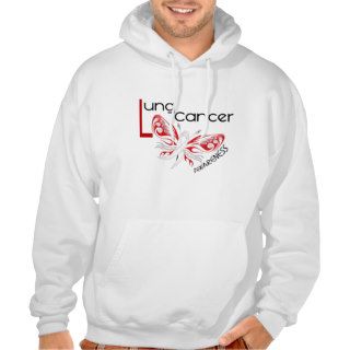 Lung Cancer BUTTERFLY 3.1 Hooded Pullover