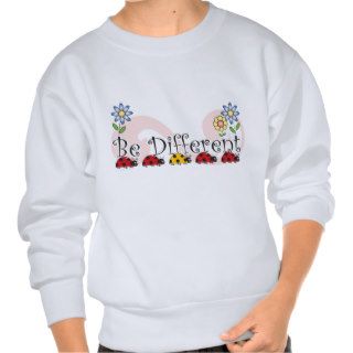 Be Different Ladybugs with Flowers Kids Sweatshirt