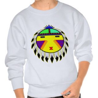 Native American Indian Sun Face Totem Pullover Sweatshirts