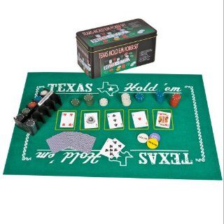 Texas Hold'Em Poker Set  Complete with Chips, Cards, and Table Cover Toys & Games