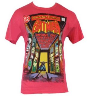 Batman Mens T Shirt   Rogues Gallery Issue 566 Cover on Red (X Small) Clothing