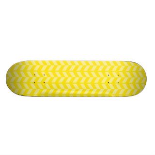 Yellow Green Chevron Girly Grunge Pattern Skate Boards