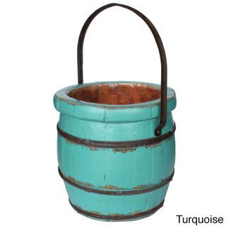 Wooden Barrel Decorative Bucket Accent Pieces