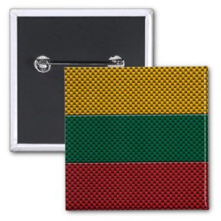 Flag of Lithuania with Carbon Fiber Effect Pin