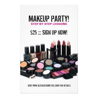 Cosmetics or Makeup Party Flyer