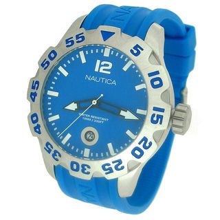 Nautica Men's BFD 100 Date N14602G Blue Resin Quartz Blue Dial Watch Nautica Men's Nautica Watches