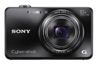 Sony Cyber shot DSC WX150 18.2 MP Exmor R CMOS Digital Camera with 10x Optical Zoom and 3.0 inch LCD (Black) (2012 Model)  Point And Shoot Digital Cameras  Camera & Photo