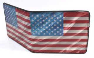 USA Patriotism Flag Stars & Stripes Red White & Blue Wrinkles Bi Fold Wallet Clothing