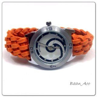 Modern Style Bright Orange Leather Bracelet Wrap Watch Handmade Women's Watch  Other Products  