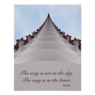 Towering Tree Into Sky Motivational Buddha Poster