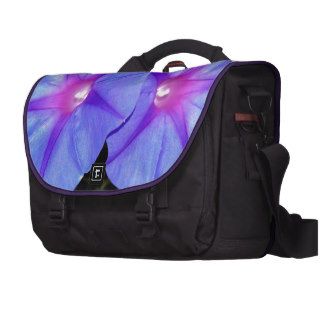 Vivid Blue, Purple and Pink Ipomoea Flowers Laptop Computer Bag