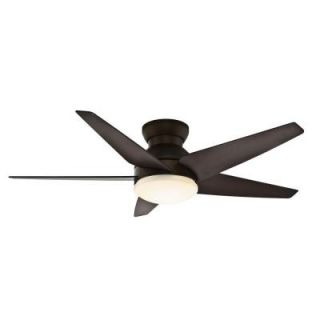 Casablanca Isotope 52 in. Indoor Brushed Cocoa Ceiling Fan with 4 Speed Wall Mount Remote 59023