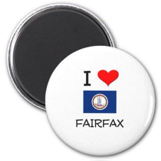 I Love Fairfax Virginia Refrigerator Magnet