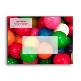 Colorful Gum Ball Candy Envelopes