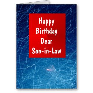 A Happy Birthday Son in Law Card Red