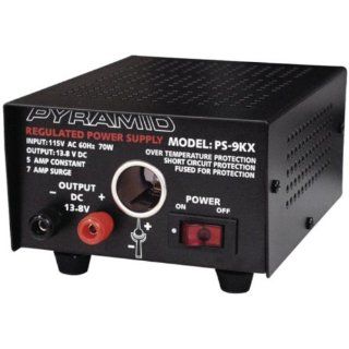 Pyramid PS9KX 5A/7A Power Supply with Cigarette Lighter Plug  Vehicle Audio Video Accessories And Parts 
