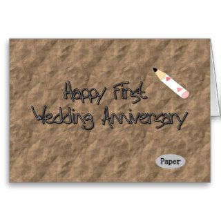 Happy First Wedding Anniversary Cards