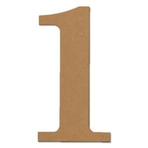 Design Craft MIllworks 8 in. MDF Classic Wood Number (1) 47387