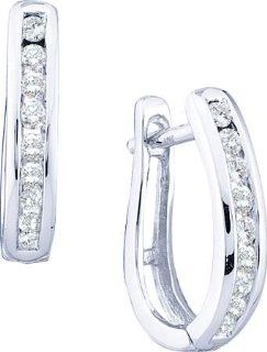 0.25ctw Diamond Ladies Micro pave Earrings Jewelry