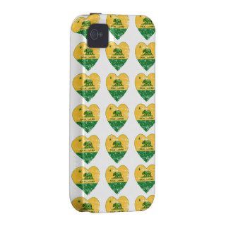 green and yellow california flag oakland heart Case Mate iPhone 4 case