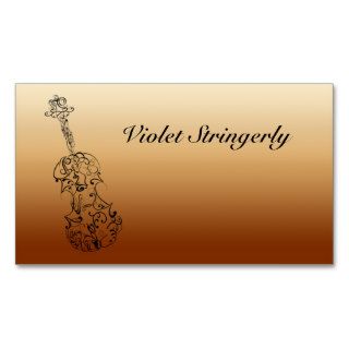 Violinist Contact Information Business Card Template