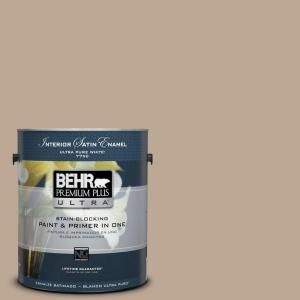BEHR Premium Plus Ultra 1 gal. #700D 4 Brown Teepee Satin Enamel Interior Paint 775401