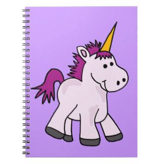 Cute Baby Unicorn Cartoon Spiral Note Books